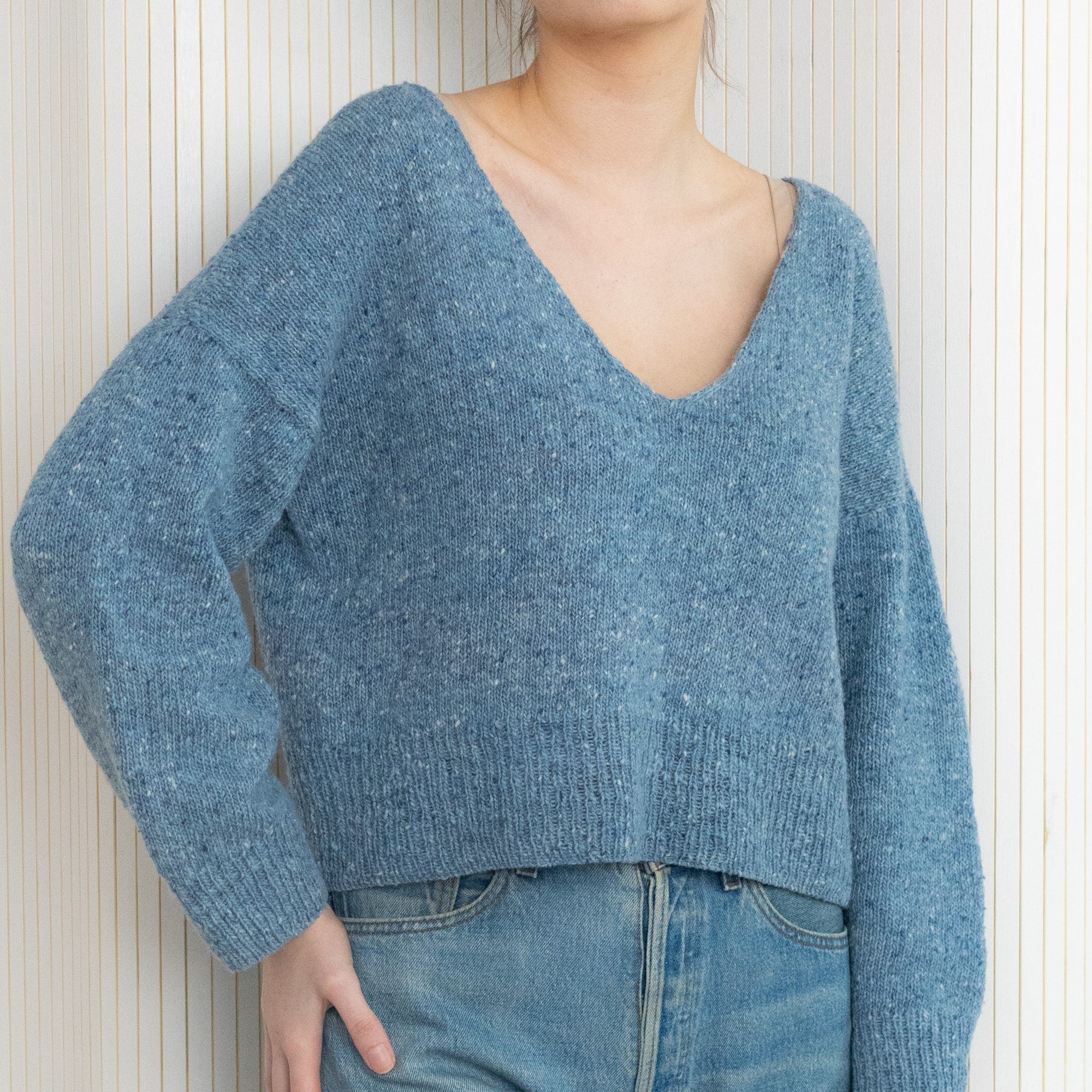 Blue Moon V-neck Sweater