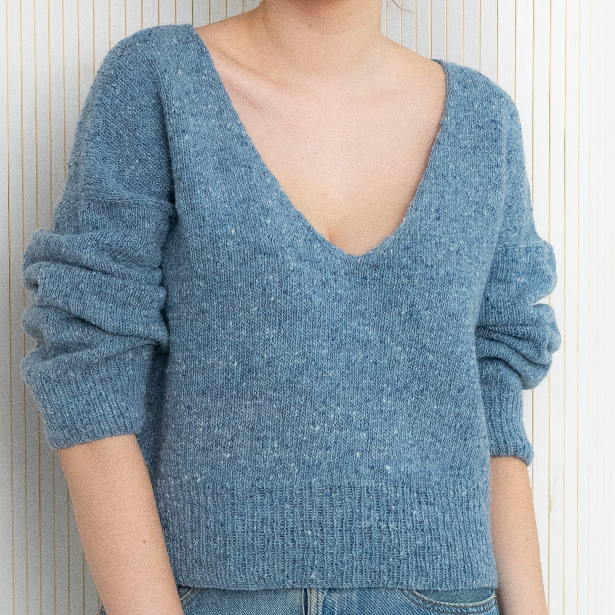 Blue Moon V-neck Sweater