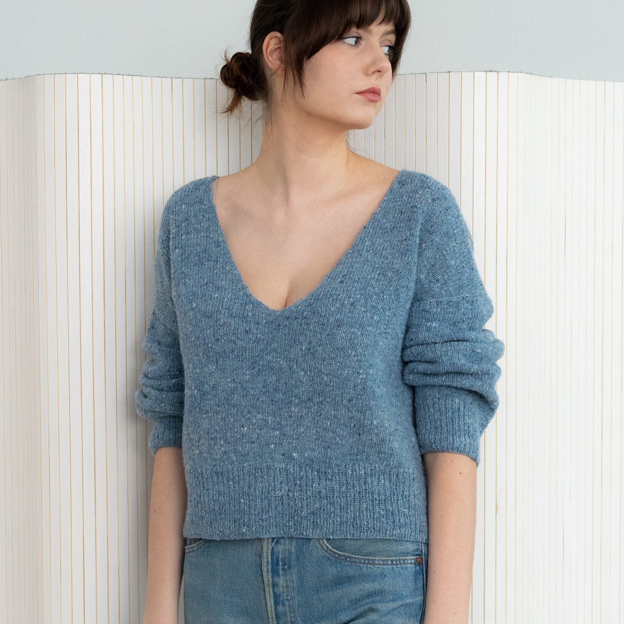 Blue Moon V-neck Sweater