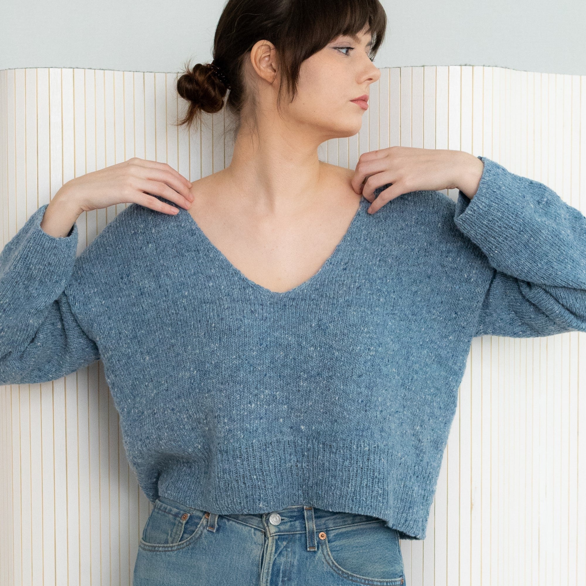 Blue Moon V-neck Sweater
